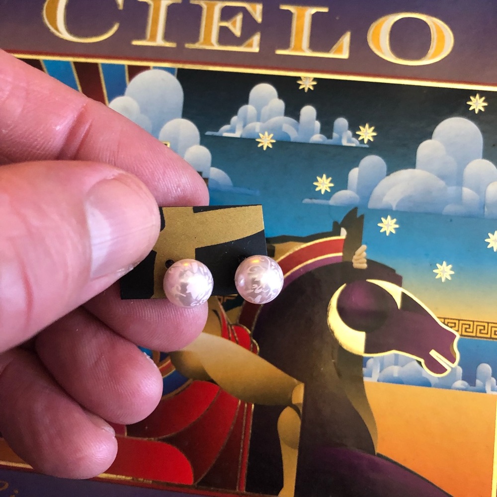 CRAZY FUN FAUX PEARL SHINE EARRINGS
